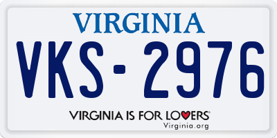 VA license plate VKS2976