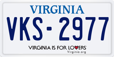 VA license plate VKS2977