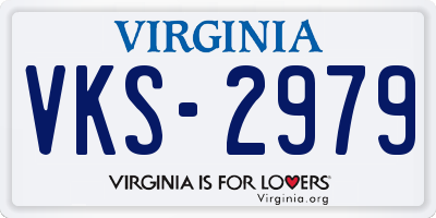 VA license plate VKS2979