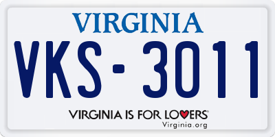 VA license plate VKS3011