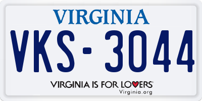 VA license plate VKS3044