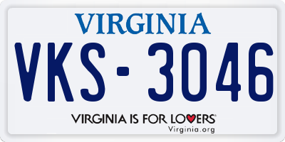 VA license plate VKS3046