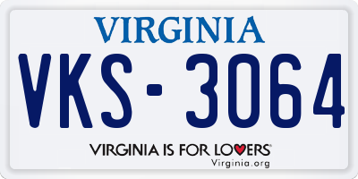 VA license plate VKS3064