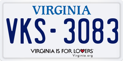 VA license plate VKS3083