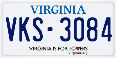 VA license plate VKS3084
