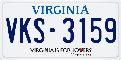 VA license plate VKS3159