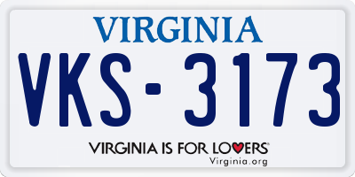 VA license plate VKS3173