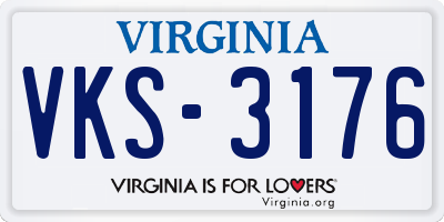 VA license plate VKS3176