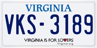 VA license plate VKS3189