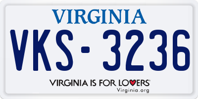 VA license plate VKS3236
