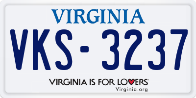 VA license plate VKS3237