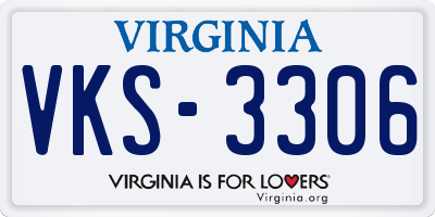 VA license plate VKS3306