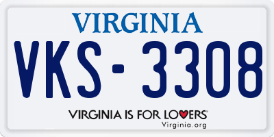 VA license plate VKS3308