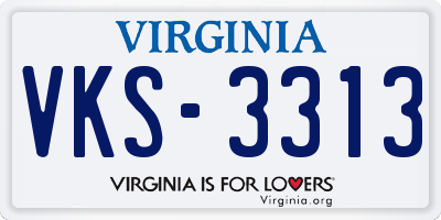 VA license plate VKS3313