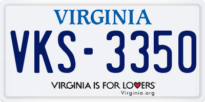 VA license plate VKS3350