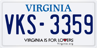 VA license plate VKS3359