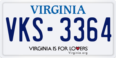 VA license plate VKS3364