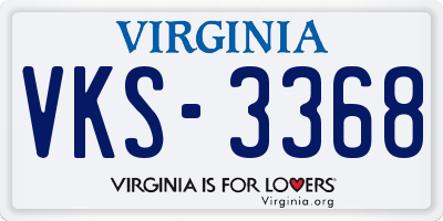 VA license plate VKS3368