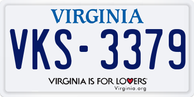 VA license plate VKS3379