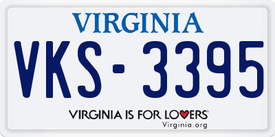 VA license plate VKS3395