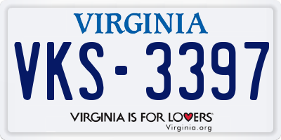 VA license plate VKS3397