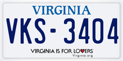 VA license plate VKS3404