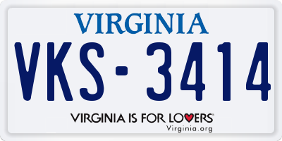 VA license plate VKS3414