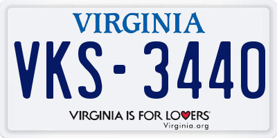 VA license plate VKS3440
