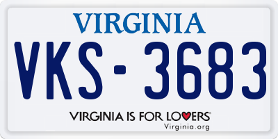 VA license plate VKS3683