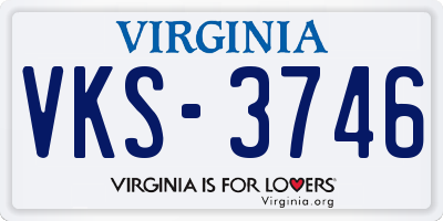 VA license plate VKS3746