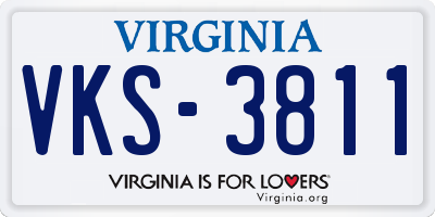 VA license plate VKS3811