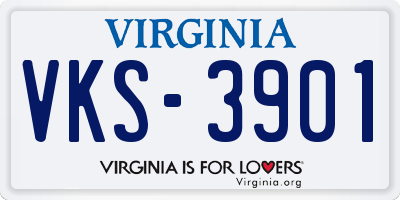 VA license plate VKS3901