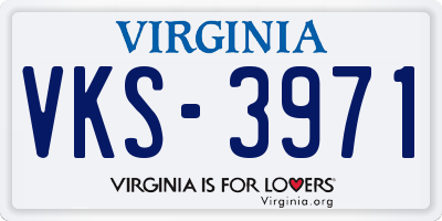 VA license plate VKS3971