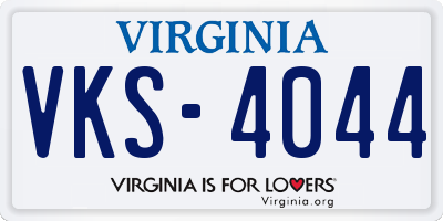 VA license plate VKS4044