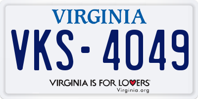 VA license plate VKS4049
