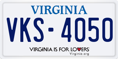 VA license plate VKS4050