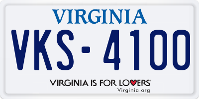 VA license plate VKS4100
