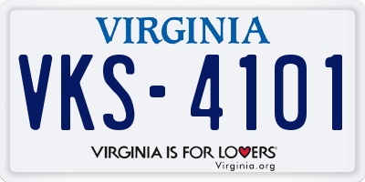 VA license plate VKS4101