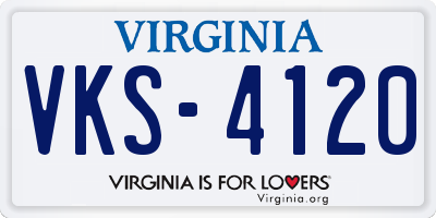 VA license plate VKS4120