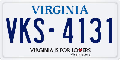 VA license plate VKS4131