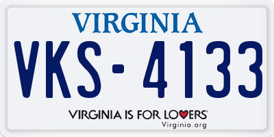 VA license plate VKS4133
