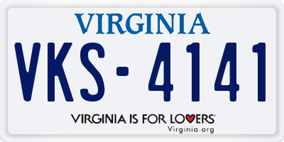 VA license plate VKS4141