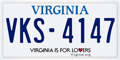 VA license plate VKS4147