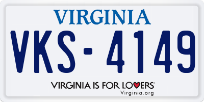 VA license plate VKS4149
