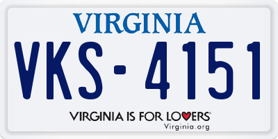 VA license plate VKS4151