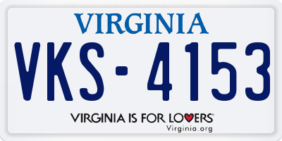 VA license plate VKS4153
