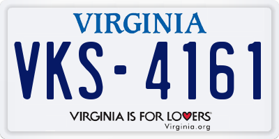VA license plate VKS4161