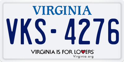 VA license plate VKS4276