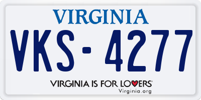 VA license plate VKS4277