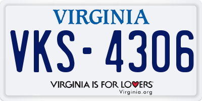 VA license plate VKS4306
